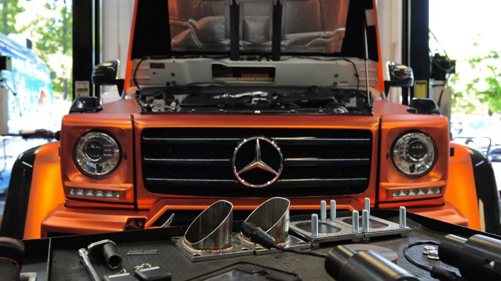 STG2-SMSTuned Mercedes Benz G550 GSquared SMS-FAB Downpipes
