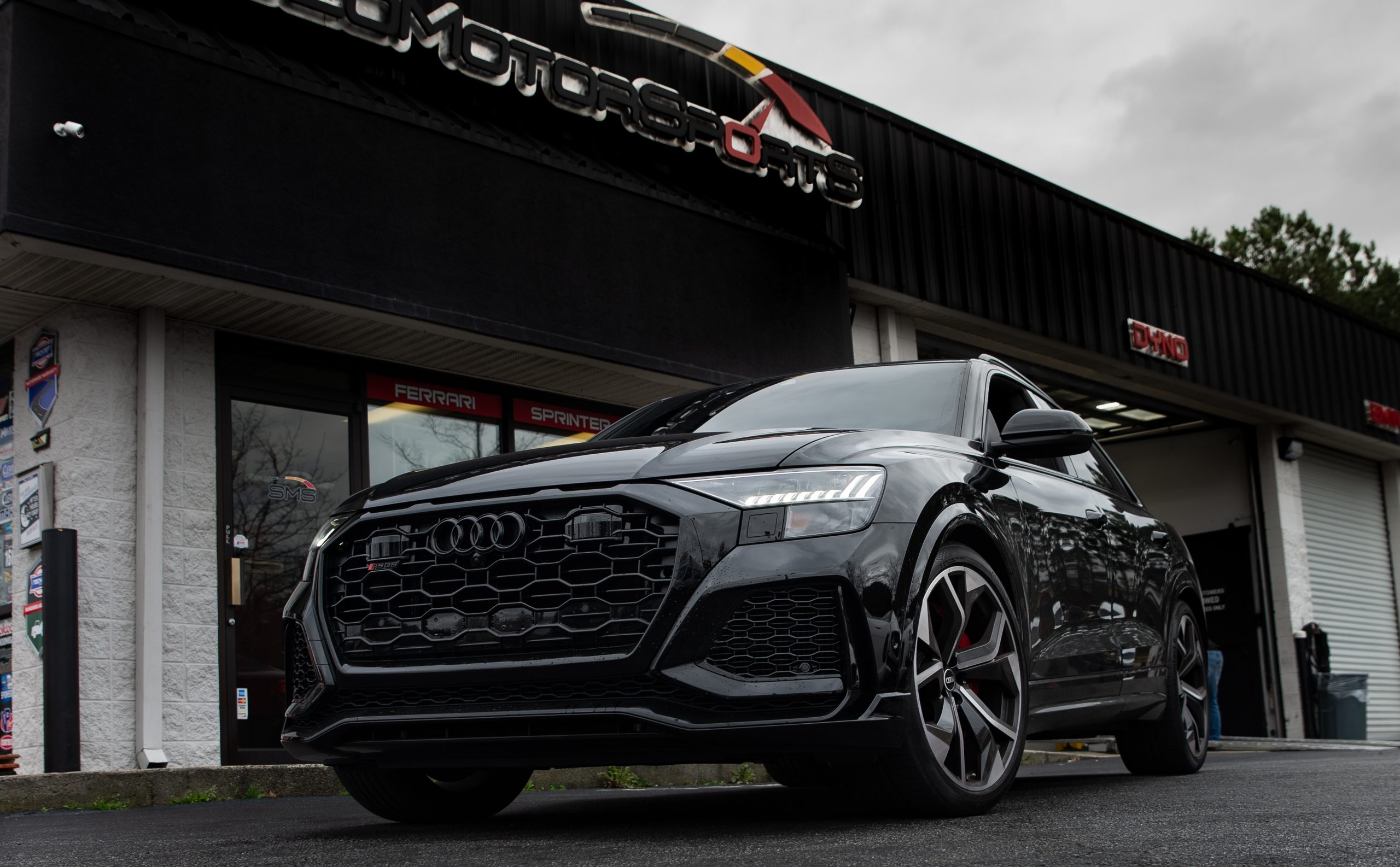 SMSTuned 2021 Audi RSQ8 + Ryft.co Downpipes install - Solo Motorsports