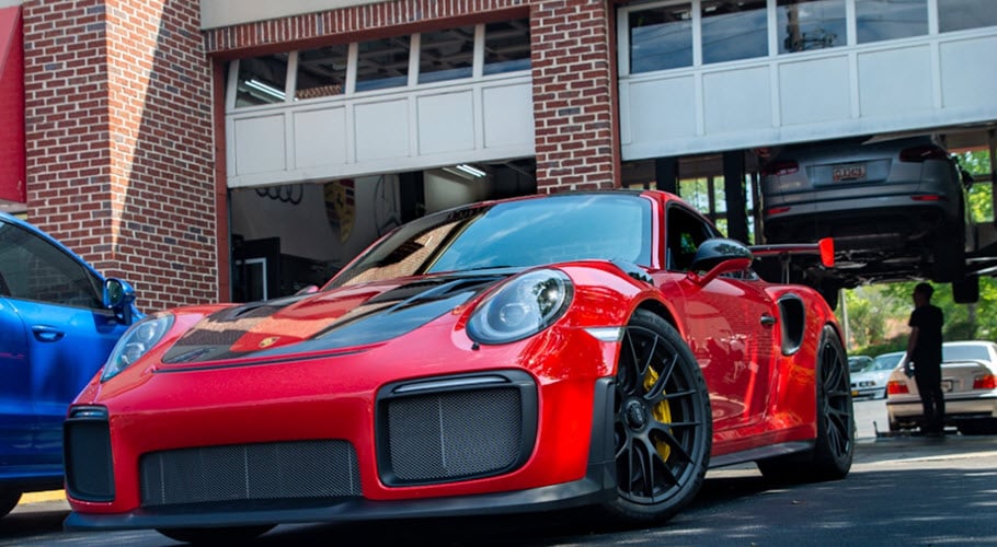 Porsche Car Outside Our Garage
