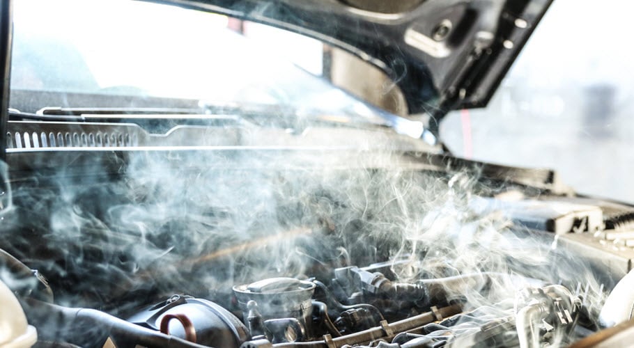 Smoky Aston Martin Engine