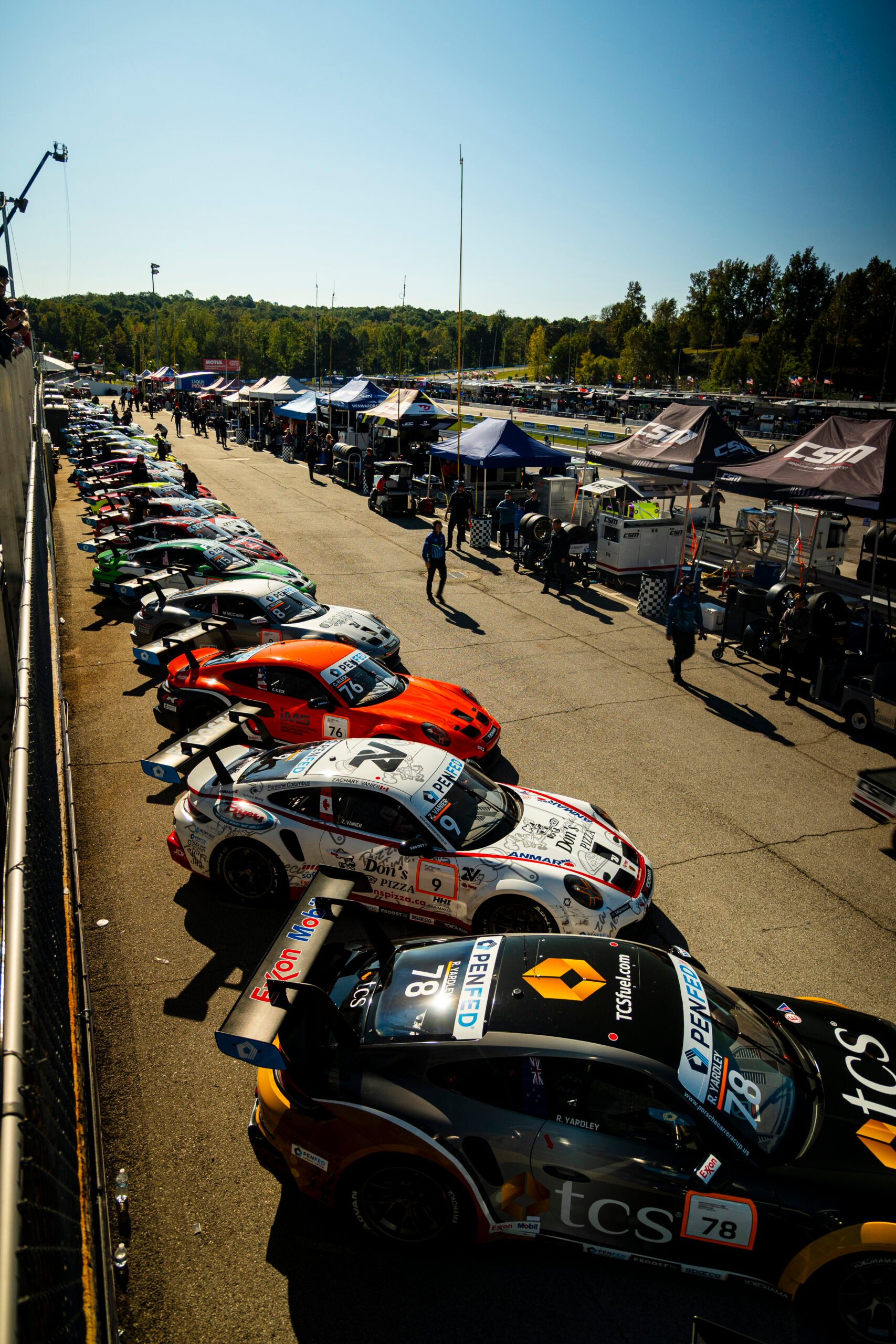 Porsche Cup at pit lane
