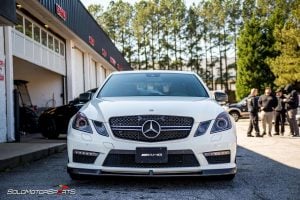 mercedesbenz mercedes mercedes benz amg e63 twinturbo v8 exhaust custom exhaust inhouse fabrication welding fabrication mbusa power atlanta ga one stop shop solo motorsports custom muffler