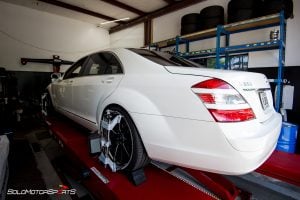 Mercedes Benz S550 in for alignment! Mercedes S550 was pulling to the side and accurately alligned by solo motorsports.