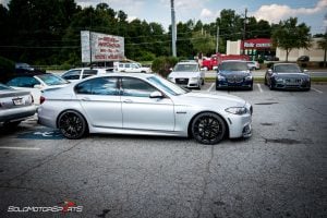 bmw 550i in for new wheels and tires balance road force quality work rims tires v8 twinturbo atlanta solo motorsports