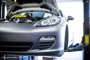 atlanta tuning custom fabrication porsche panamera v8 exhaust solo motorsports