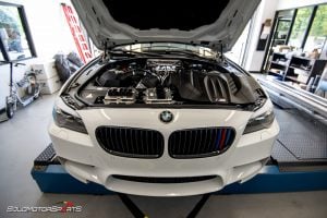 bmw m5 f10 downpipe installation and custom tune solo motorsports tuning