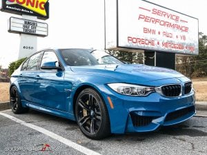 bmw f80 m3 individual laguna seca in for inspection before purchase solo motorsports your bmw specialists