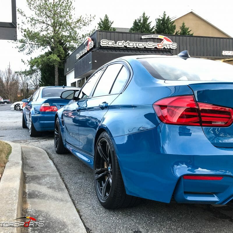 bmw f80 m3 individual laguna seca in for inspection before purchase solo motorsports your bmw specialists