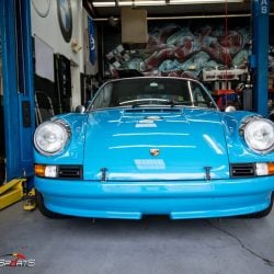 classic 1983 porsche 911sc in for service and maintenance, solomotorposrts performs maintenance and service on all european classic cars