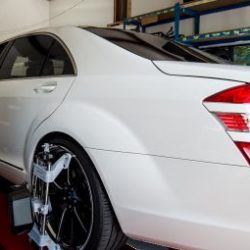 Mercedes Benz S550 in for alignment! Mercedes S550 was pulling to the side and accurately alligned by solo motorsports.