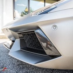 Lamborghini Aventador in for ECU Tune, carbon fiber wing install and exhaust install.