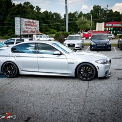 bmw 550i in for new wheels and tires balance road force quality work rims tires v8 twinturbo atlanta solo motorsports