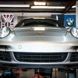 porsche 997 911 turbo in for maintenance and service gaskets seals waterpump service atlantaporsche technicians turbo