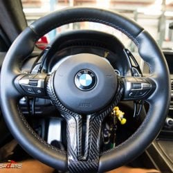 bmw m6 f12 f13 carbon fiber install steering wheel mirror caps center console atlanta bmw specialists