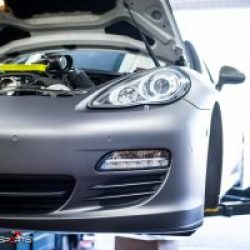 atlanta tuning custom fabrication porsche panamera v8 exhaust solo motorsports