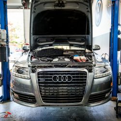 audi a6 avant 3.2 supercharged in for maintenance h&r coil overs wheels and tires and rs6 grille at solomotorsports one stop shop audi specialists