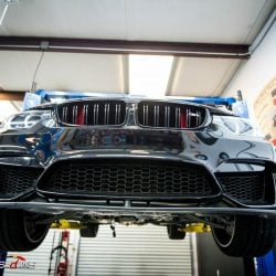 bmw f82 m4 downpipe install maintenance powergains bbs lm black m perfomance solo motorsports shop