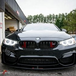 bmw f82 m4 downpipe install maintenance powergains bbs lm black m perfomance solo motorsports shop