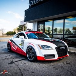 racecar audii tt quattro v6 vr6 wheels and tires suspension custom tune solo motorsports dyno 4point 6point race roll bar harness race harness rollcage sparco ttrs hotchkins raceready ttspec race spec mcs coilovers ground control camber plates track ready suspension race alignment race colors audi race wrap custom wrap