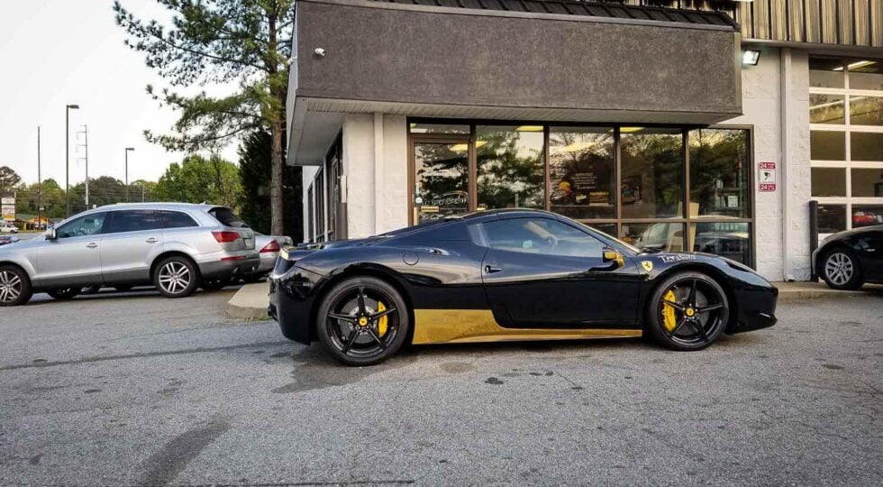 Ferrari Car Outside Our Garage for Repair